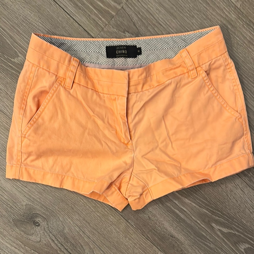 J. Crew Orange Bermuda Shorts Lightweight Cotton